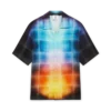 Gradient Check Viscose Blend Short Sleeve Shirt Gradient Check Viscose Blend Short Sleeve Shirt