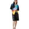 Gradient Check Viscose Blend Short Sleeve Shirt Gradient Check Viscose Blend Short Sleeve Shirt