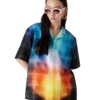 Gradient Check Viscose Blend Short Sleeve Shirt Gradient Check Viscose Blend Short Sleeve Shirt