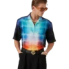 Gradient Check Viscose Blend Short Sleeve Shirt Gradient Check Viscose Blend Short Sleeve Shirt