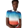 Gradient Cropped Polo Shirt
