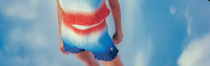 Gradient Cropped Polo Shirt