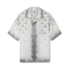 Gradient Heart Monogram Silk Shirt
