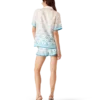 Gradient Heart Monogram Silk Short Sleeve Shirt Gradient Heart Monogram Silk Short Sleeve Shirt