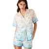 Gradient Heart Monogram Silk Short Sleeve Shirt Gradient Heart Monogram Silk Short Sleeve Shirt