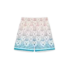 Gradient Heart Monogram Silk Shorts