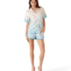 Gradient Heart Monogram Silk Shorts