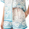 Gradient Heart Monogram Silk Shorts