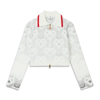Gradient Heart Monogram Towelling Jacket