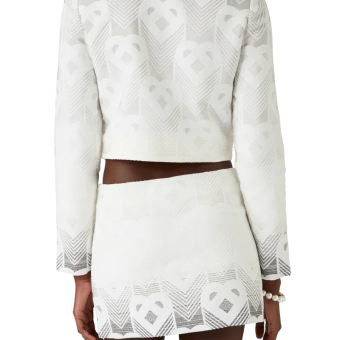 Gradient Heart Monogram Towelling Mini Skirt