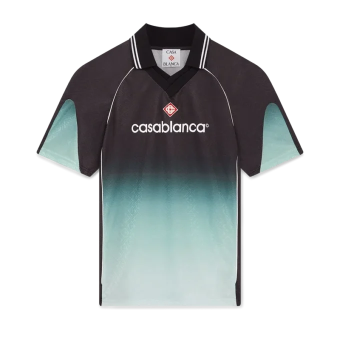 Gradient Monogram Jacquard Short Sleeve Football Shirt Gradient Monogram Jacquard Short Sleeve Football Shirt