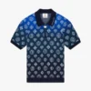 Gradient Monogram Knitted Short Sleeve Polo Shirt Gradient Monogram Knitted Short Sleeve Polo Shirt