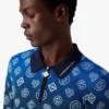 Gradient Monogram Knitted Short Sleeve Polo Shirt Gradient Monogram Knitted Short Sleeve Polo Shirt