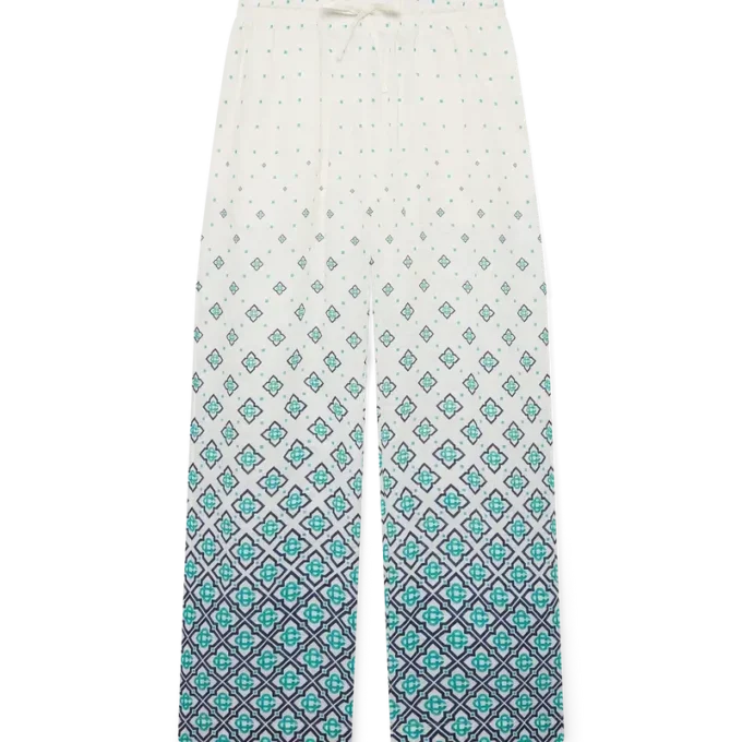 Gradient Monogram Linen Trousers Gradient Monogram Linen Trousers