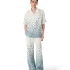 Gradient Monogram Linen Trousers Gradient Monogram Linen Trousers