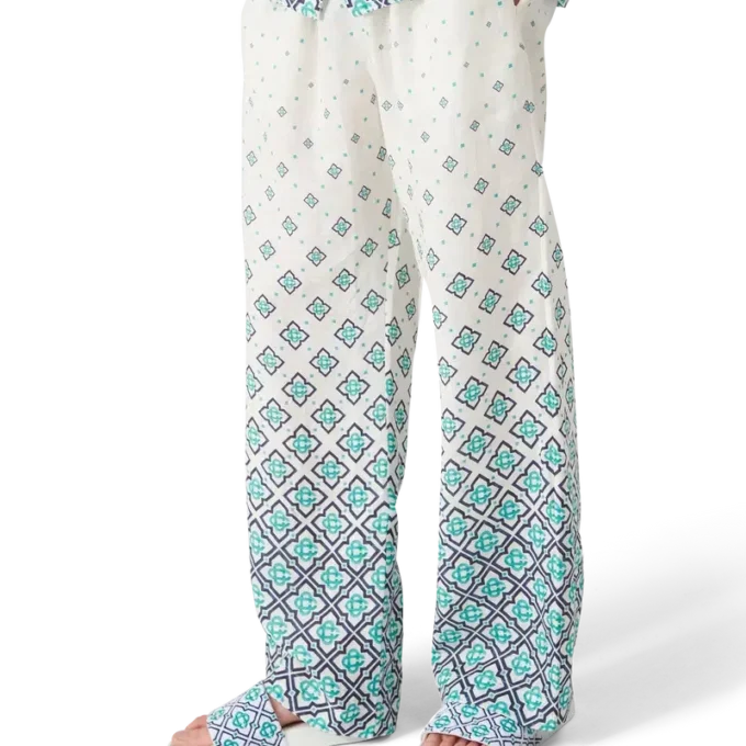 Gradient Monogram Linen Trousers Gradient Monogram Linen Trousers