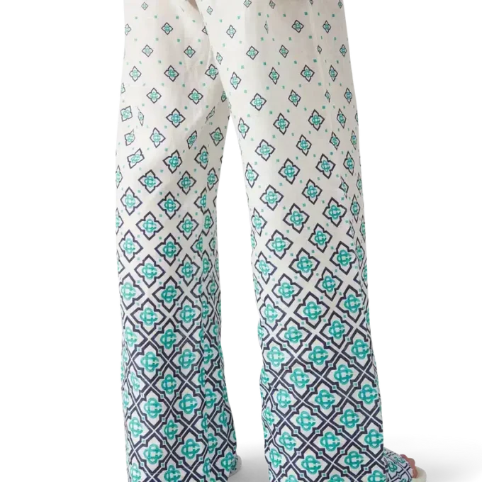 Gradient Monogram Linen Trousers Gradient Monogram Linen Trousers