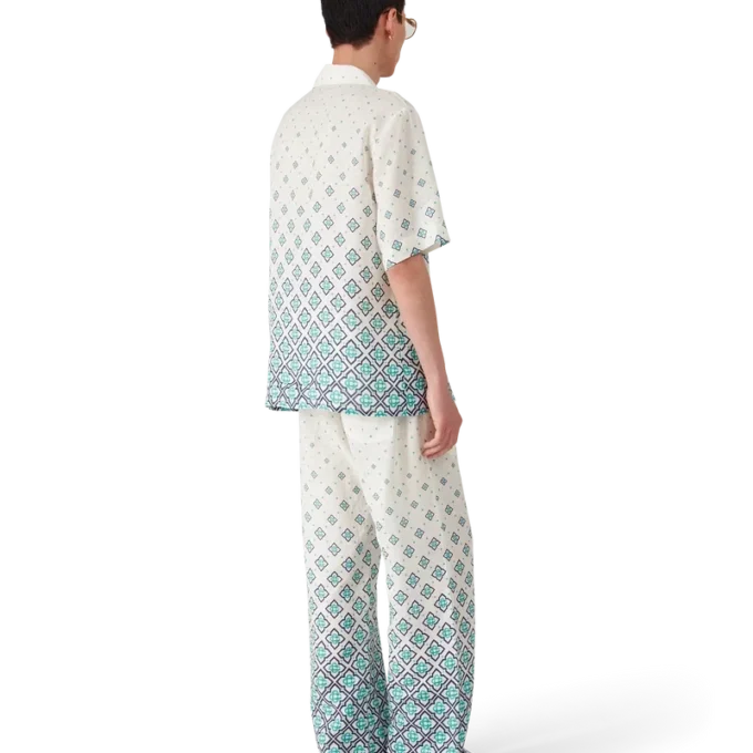 Gradient Monogram Linen Trousers Gradient Monogram Linen Trousers