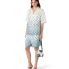 Gradient Monogram Short Sleeve Silk Shirt