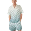 Gradient Monogram Short Sleeve Silk Shirt