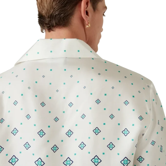 Gradient Monogram Short Sleeve Silk Shirt