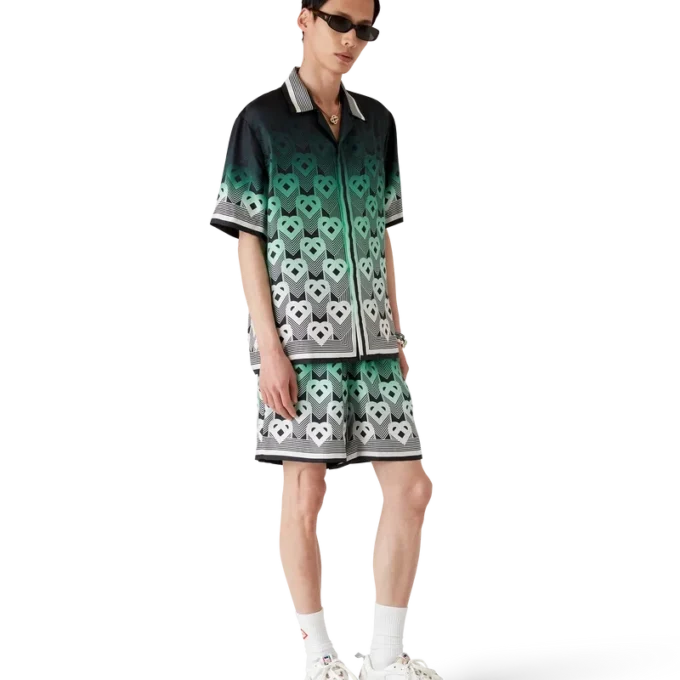 Gradient Monogram Silk Shorts Gradient Monogram Silk Shorts