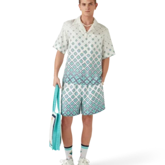 Gradient Monogram Silk Shorts Gradient Monogram Silk Shorts