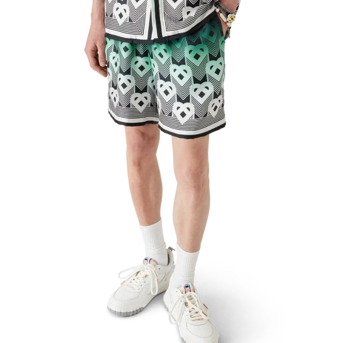 Gradient Monogram Silk Shorts Gradient Monogram Silk Shorts