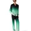Gradient Ping Pong Jacquard Long Sleeve Silk Shirt Gradient Ping Pong Jacquard Long Sleeve Silk Shirt