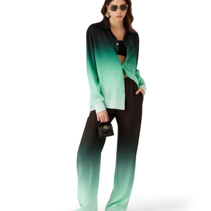 Gradient Ping Pong Jacquard Trousers