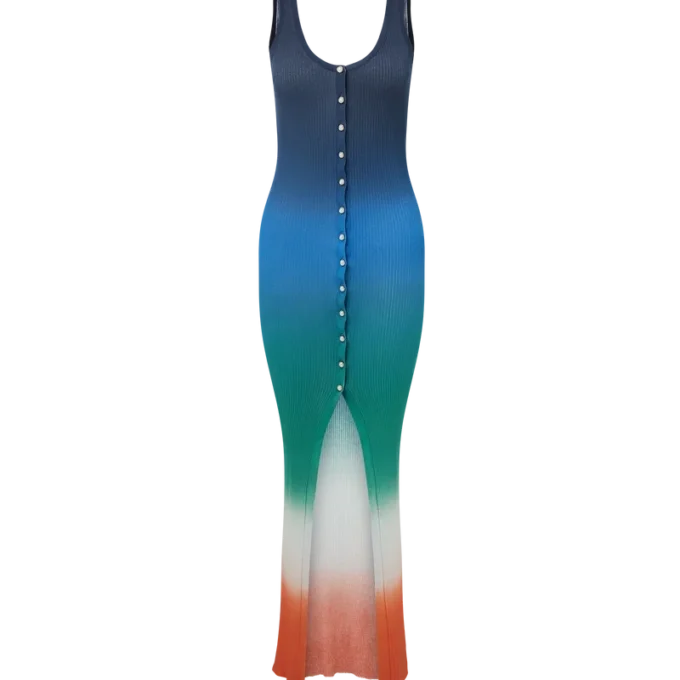 Gradient Rib Dress