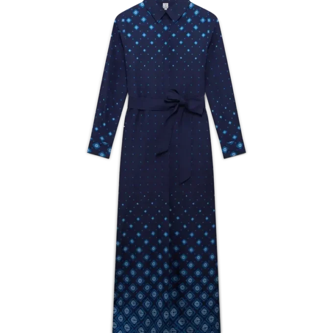 Gradient Silk Shirt Dress Gradient Silk Shirt Dress