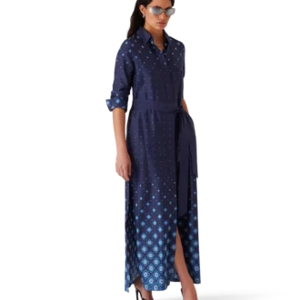 Gradient Silk Shirt Dress Gradient Silk Shirt Dress