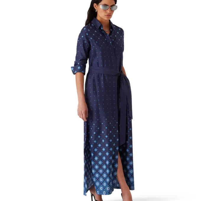 Gradient Silk Shirt Dress Gradient Silk Shirt Dress