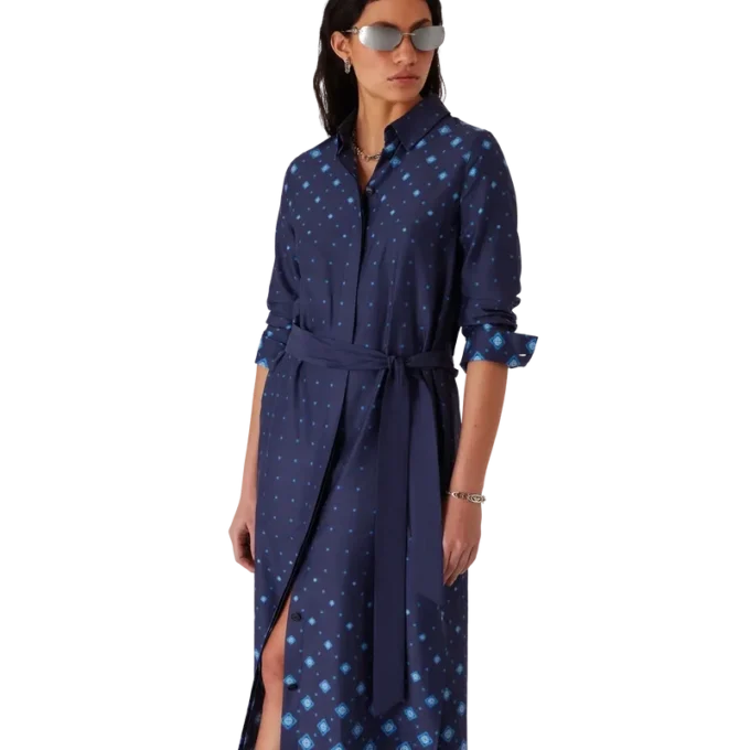Gradient Silk Shirt Dress Gradient Silk Shirt Dress