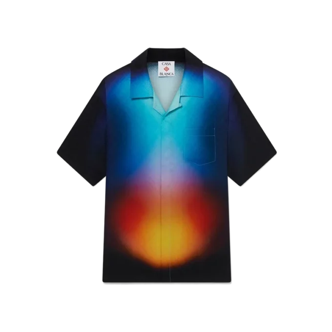 Gradient Silk Short Sleeve Shirt Gradient Silk Short Sleeve Shirt