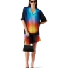 Gradient Silk Short Sleeve Shirt Gradient Silk Short Sleeve Shirt