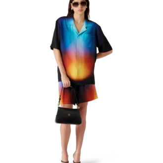 Gradient Silk Short Sleeve Shirt Gradient Silk Short Sleeve Shirt