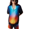 Gradient Silk Short Sleeve Shirt Gradient Silk Short Sleeve Shirt