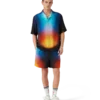 Gradient Silk Short Sleeve Shirt Gradient Silk Short Sleeve Shirt