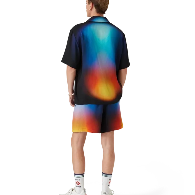 Gradient Silk Short Sleeve Shirt Gradient Silk Short Sleeve Shirt