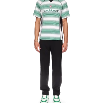 Gradient Stripe Panelled Football T-Shirt