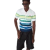 Gradient Stripe Short Sleeve Polo Shirt Gradient Stripe Short Sleeve Polo Shirt