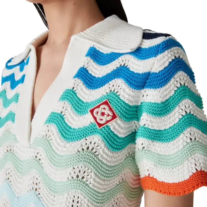 Gradient Wave Crochet Mini Dress Gradient Wave Crochet Mini Dress
