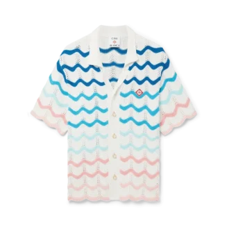 Gradient Wave Crochet Shirt Gradient Wave Crochet Shirt