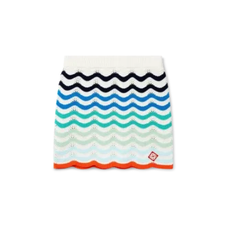 Gradient Wave Crochet Skirt