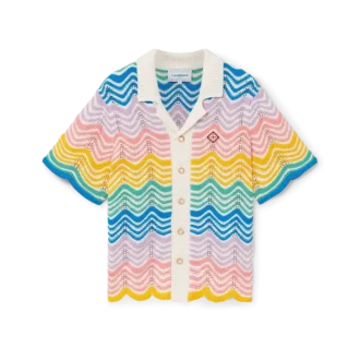 Gradient Wave Knit Shirt