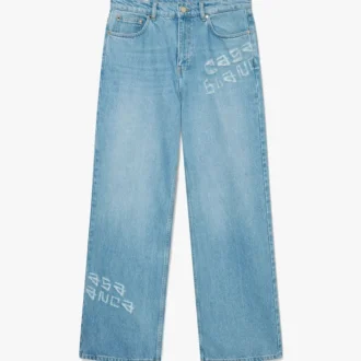 Graffiti Distressed Denim Jeans