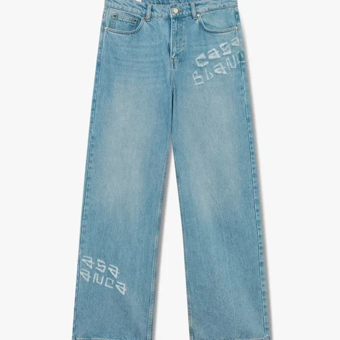 Graffiti Distressed Denim Jeans Graffiti Distressed Denim Jeans