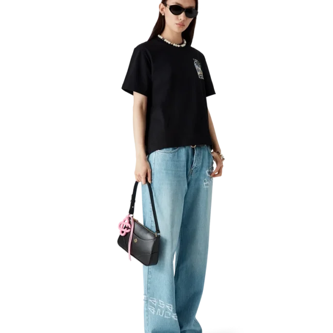 Graffiti Distressed Denim Jeans Graffiti Distressed Denim Jeans